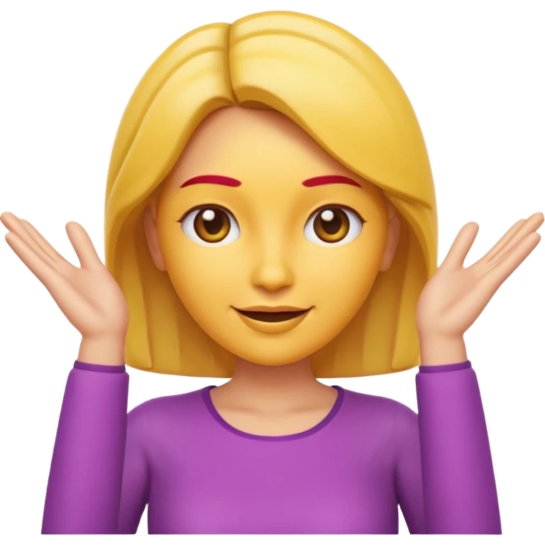 Apple-style 3D emoji of a cartoon woman with both hands placed at the sides of her forehead, as if pointing or highlighting the forehead area, cheerful and clear expression, colorful emoji style, no background. emoji