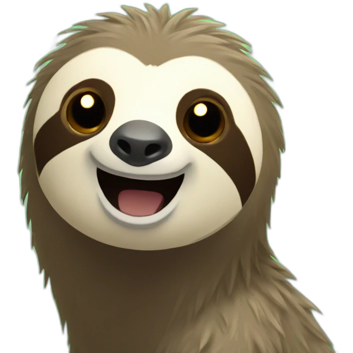 sloth with lighting bolts emoji
