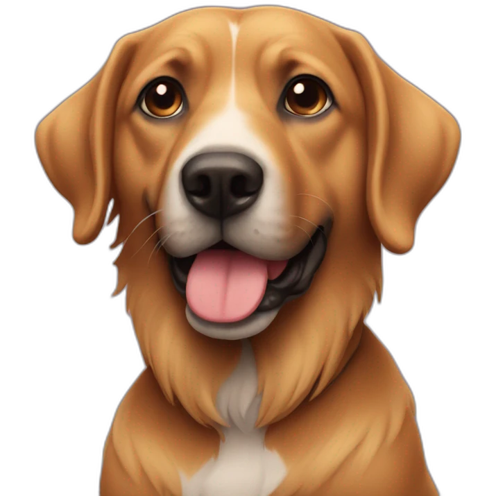 Coeur avec un chien emoji