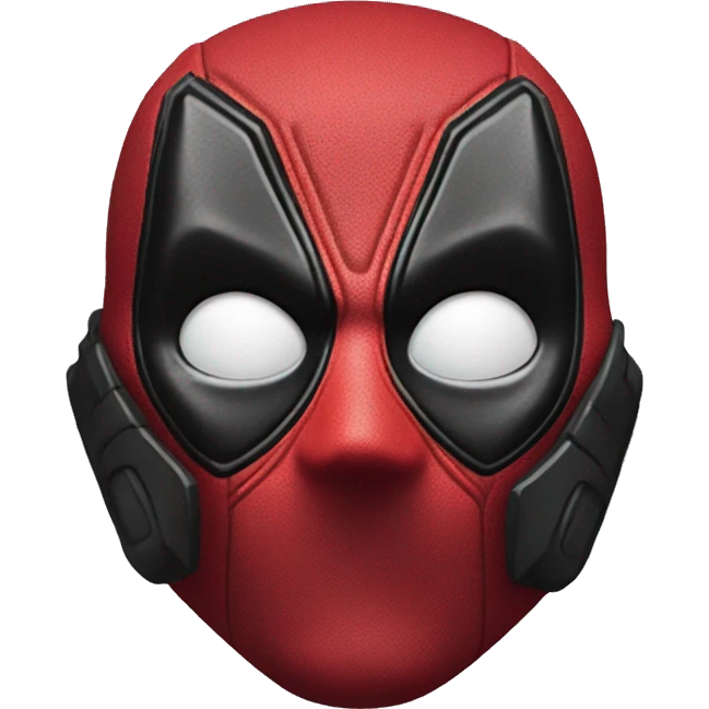 Deadpool surprised with jaw open under the mask and hands on the sides of his face emoji