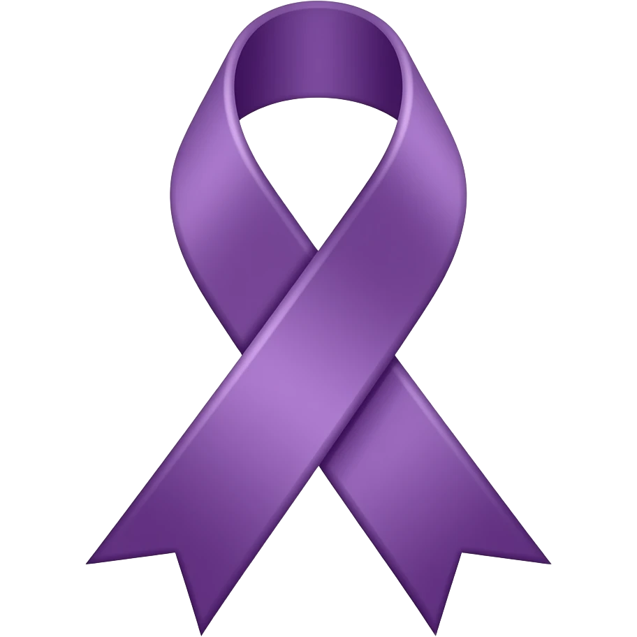 Purple ribbon emoji