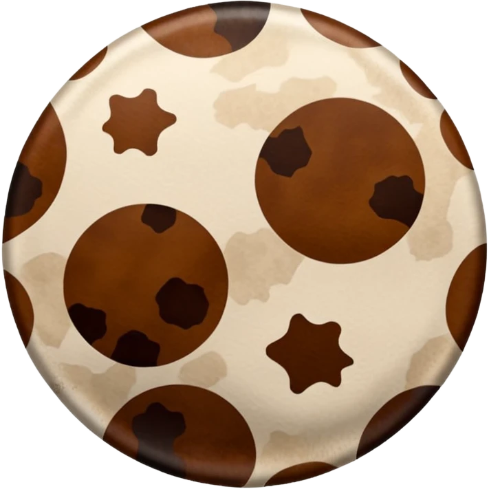 circle filled with cow skin print emoji