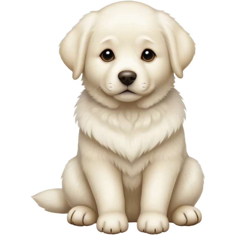White Labrador adult dog sitting emoji