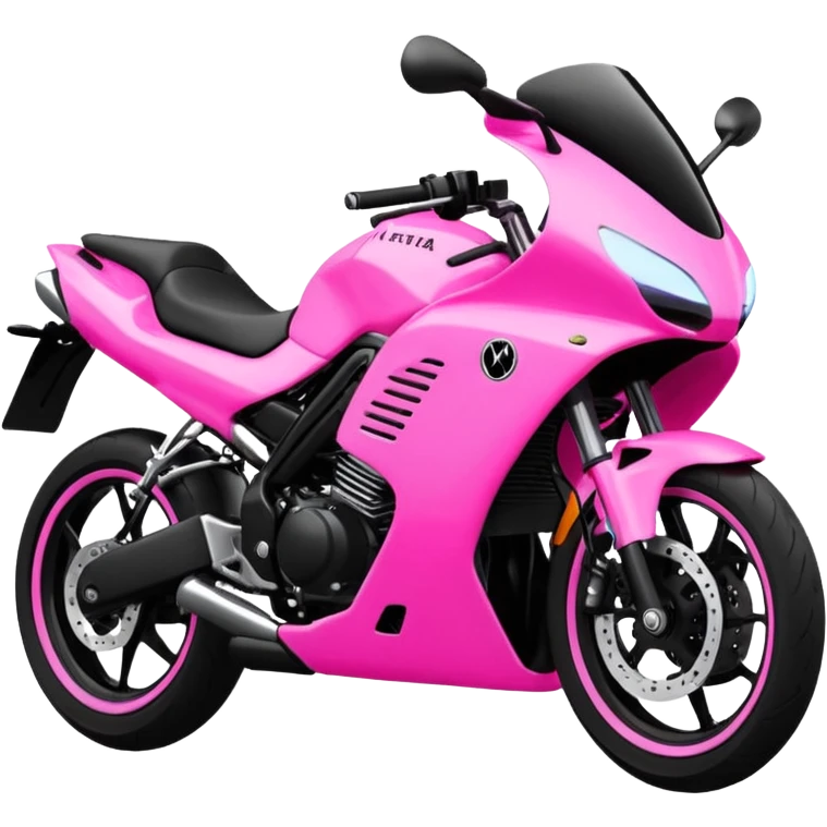 moto sportiva con scritta nera e solo avanti rosa fluorescente  emoji