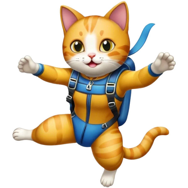 Katze geht Skydiven emoji