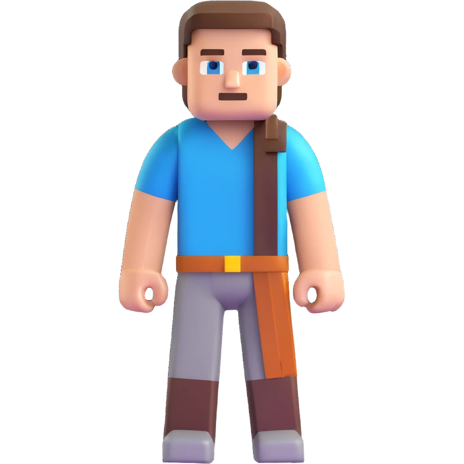 Minecraft Steve character emoji