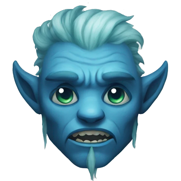 Spectral giant firbolg blue crying emoji