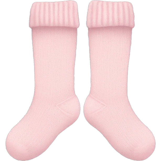 A pair of pale pink warm socks emoji