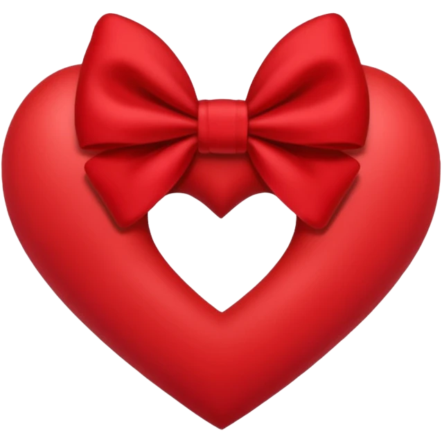heart with a velvet bow, kpop emoji