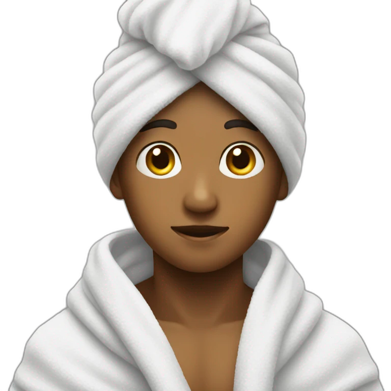 Boy with a towel on his head emoji