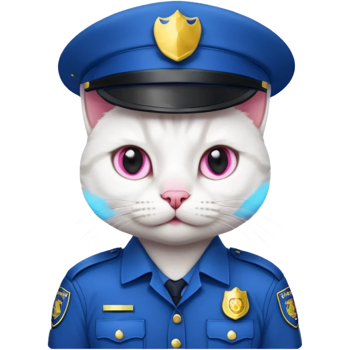 white cat police emoji
