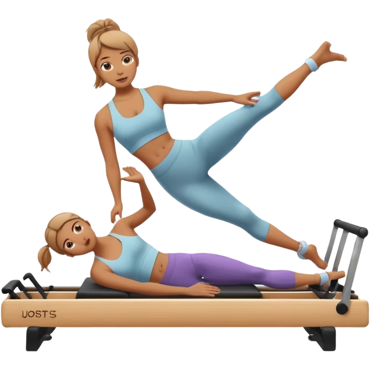 girl doing reformer Pilates emoji