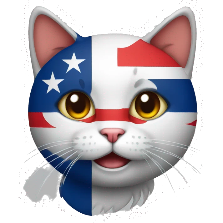 cat with the Chilean flag emoji