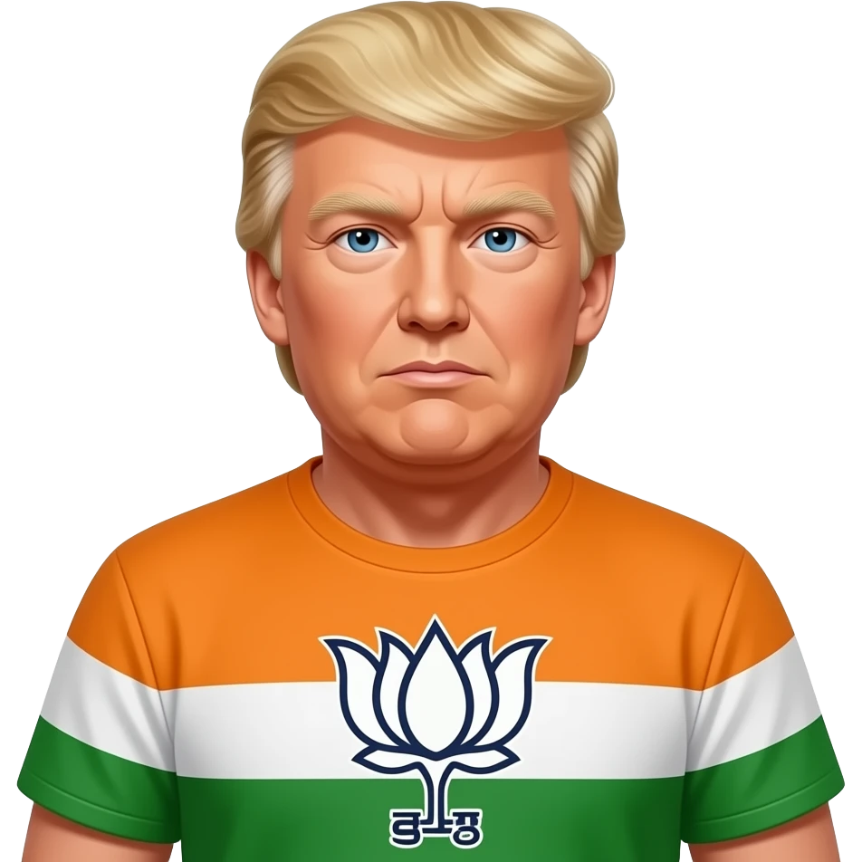 Trump wearing bjp tshirt emoji