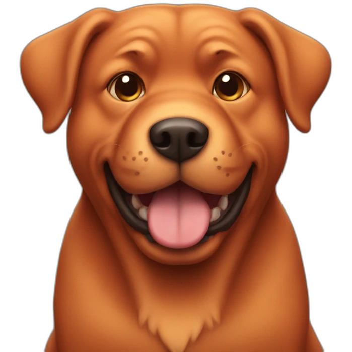 fat red dog emoji