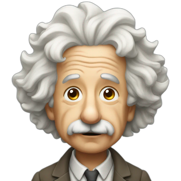 albert einstein think about emoji