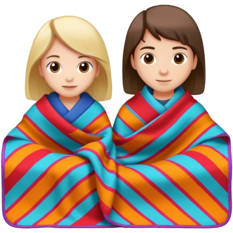 Boy and girl selling blanket emoji