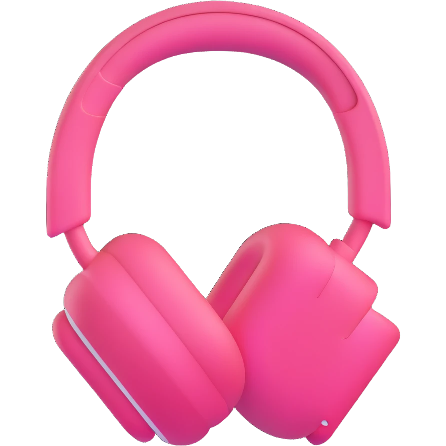 pink AirPods Max headphones emoji