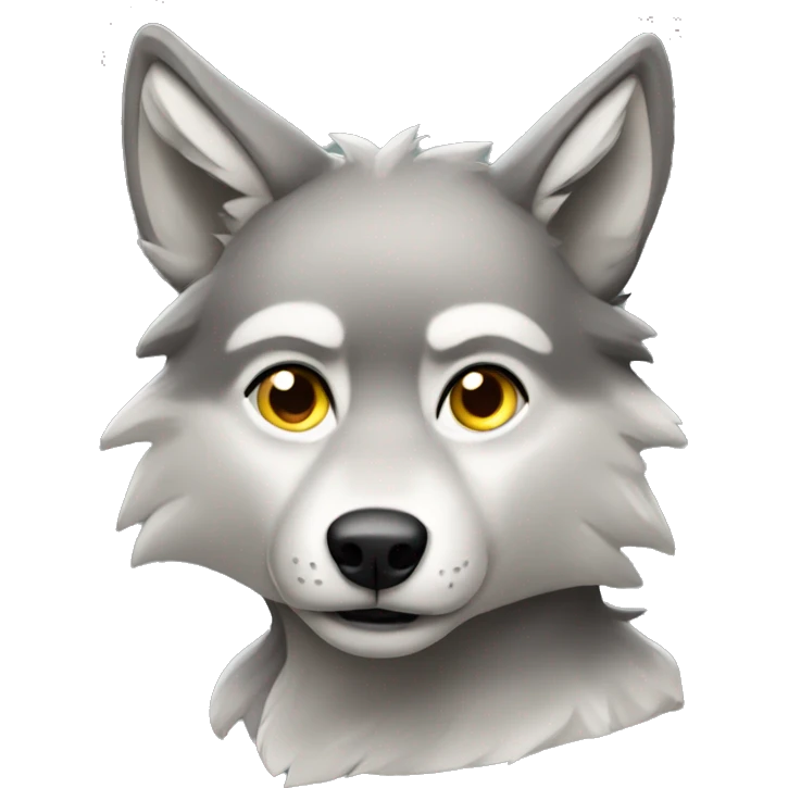 full young wolf   emoji