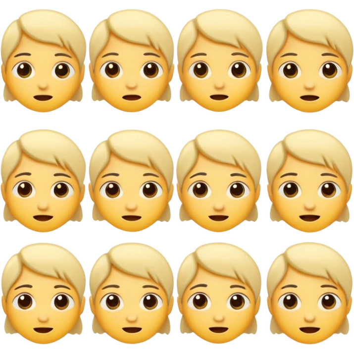 Cute human with different emotions emoji