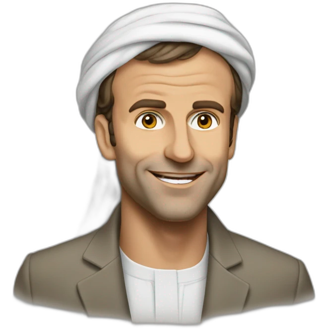 Macron arabe qui porte le voile emoji