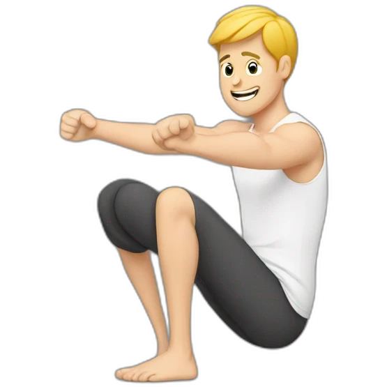 white guy exercise emoji