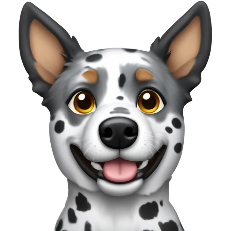 Grey spotted heeler dog emoji