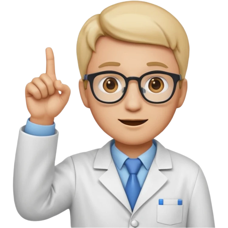 Nerd scientist emoji that with those 🤓👆🥼 but you have to make the head exactly like this 🤓 emoji