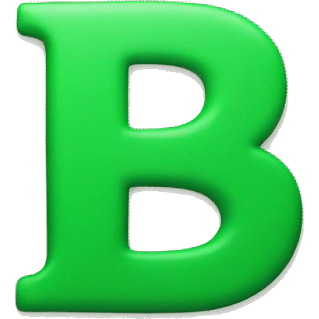 green B letter emoji