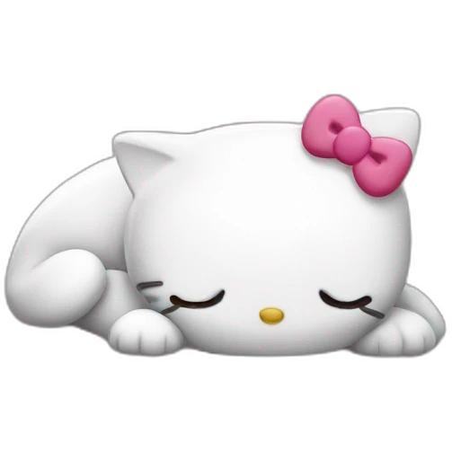 Hello kitty sleeps emoji