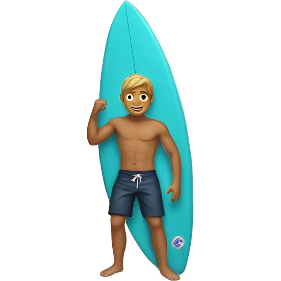 a boy in a surfer emoji