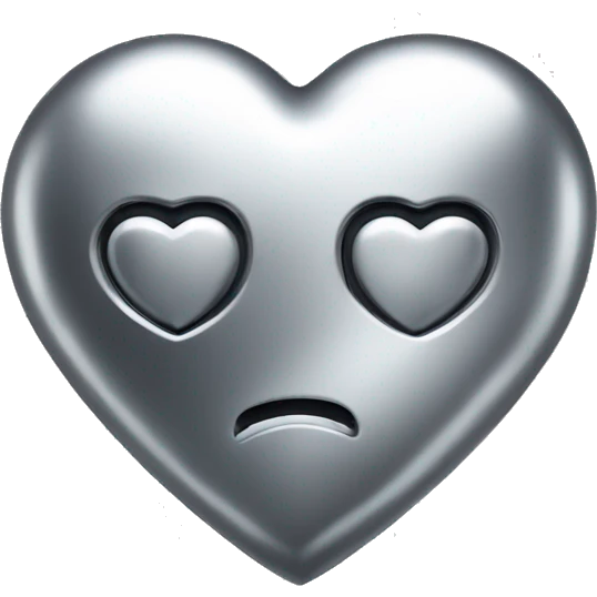 Chrome heart with small heart close to it emoji