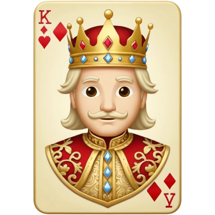 Solitaire card king emoji