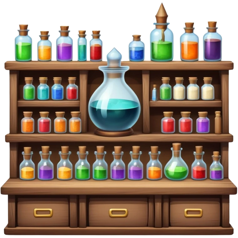 Minimalist wizard shop with simple design emoji