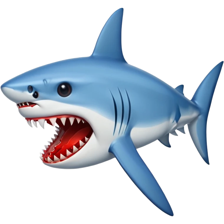 blue Shark attack efferct with blood emoji