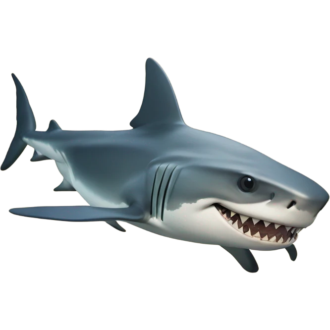 Shark eating sea turtle emoji