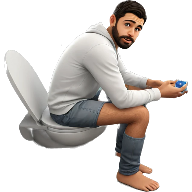 sitting boy in bathroom emoji