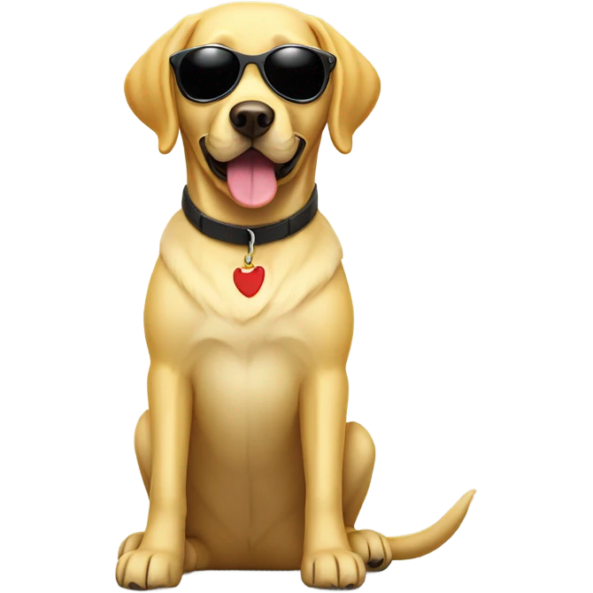 Yellow Labrador wearing sunglasses  emoji