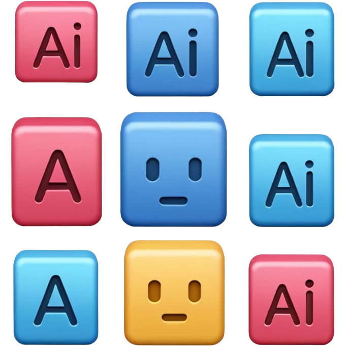 Block letters of "AI" emoji