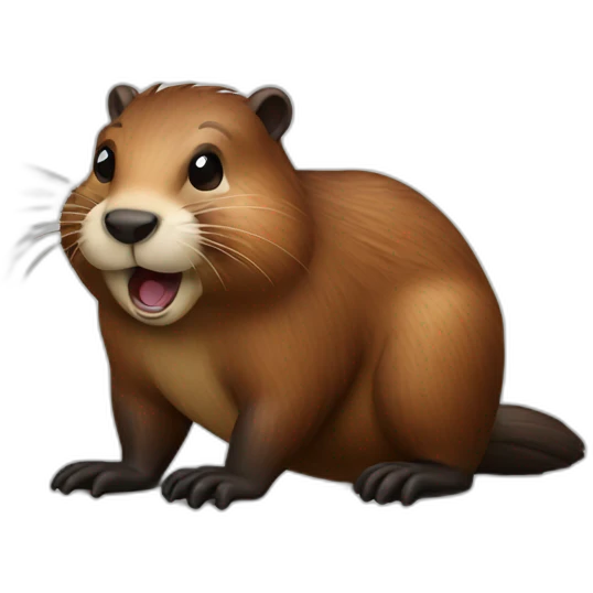 A beaver emoji