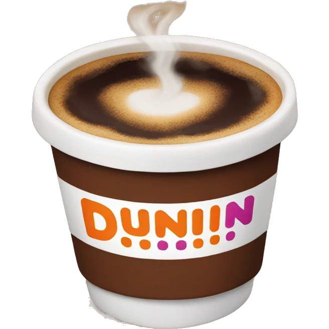 Dunkin coffee emoji