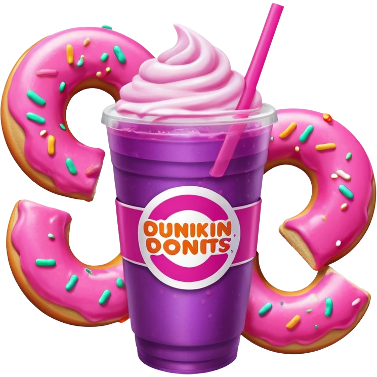  dunkin donuts purplish pink refresher  emoji
