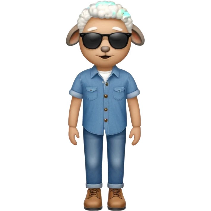 🐑+👔👞🕶️👖 emoji