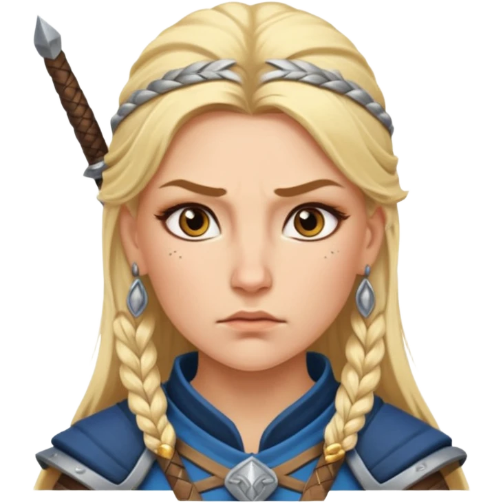 ESO female nordic warrior with lashes and earrings emoji