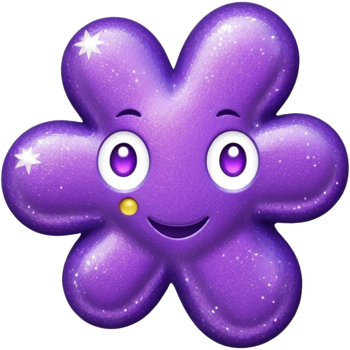 glitter purple lucky emoji