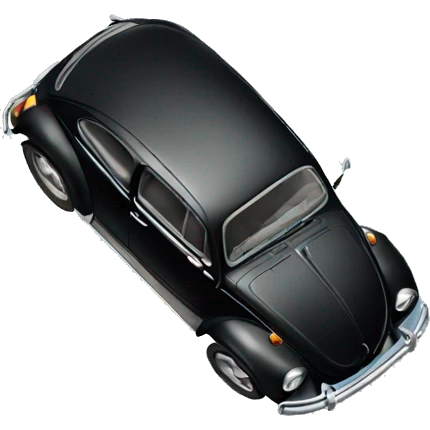 black vw beetle from above emoji