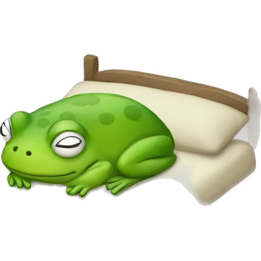 Sleeping frog emoji