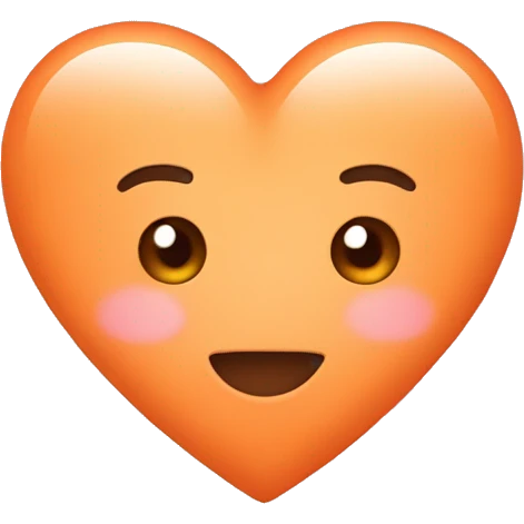 Pastel orange heart emoji emoji