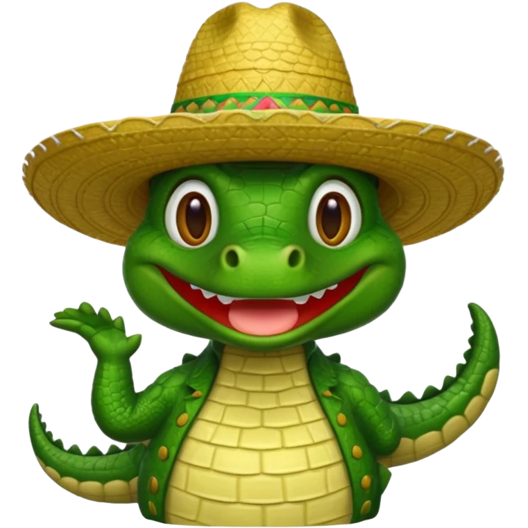 caiman con sombrero emoji