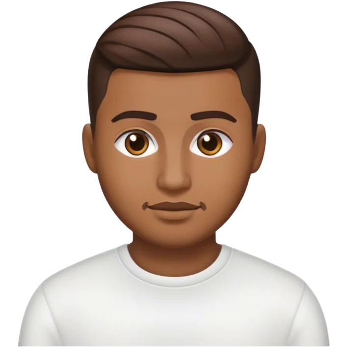 a brown guy with brunette low taper fade emoji